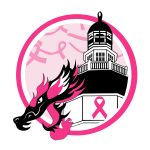 Dragon with Maryland capitol building and pink ribbons