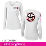Ladies long sleeve shirt customized with ADBC logo