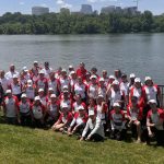 ADBC's mixed and breast cancer survivor teams at the Washington DC Dragon Boat Festival