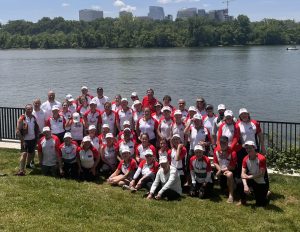 ADBC's mixed and breast cancer survivor teams at the Washington DC Dragon Boat Festival