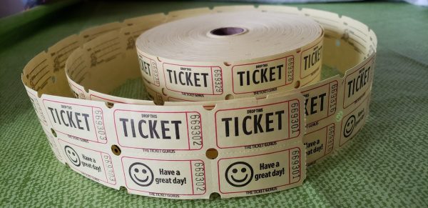 Roll of raffle tickets