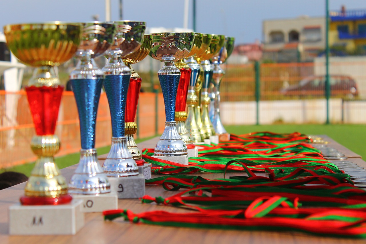 Photo of trophies and ribbons